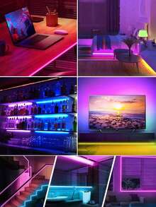 USB Powered RGB TV Backlight Strip, Color Changing Ambient Light, Suitable For TV, Computer Monitor, Home Theater Decoration, Room, Living Room And Cabinet Decor Ambient Light Strip - Multicolor - View 6