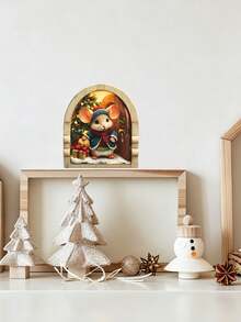 Christmas Mouse Hole Stickers Removable Waterproof PVC Wall Decals For Baseboards, Stair Corners, Cabinets And Indoor Surfaces Halloween Party Decor - A - View 10