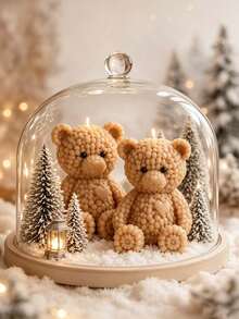 1pc DIY Mini Bear Silicone Mold, Suitable For Candles, Soap, Epoxy Resin Crafts - Reusable Soft Detachable Bear-Shaped Mold For Resin Casting, Wax Mold, Soap Making And Craft Making - Bear Mold - View 6