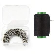 21pcs Household Sewing Needle & Thread Kit, Includes 20pcs 3-Inch Curved Needles And 1 Roll Of Thread, With Plastic Transparent Box, Suitable For Leather, Canvas, Carpet Repair, Wig Sewing, Handmade DIY Knitting And Crafts, Pointed Tip For Precise Stitching And Weaving - Multicolor - View 10