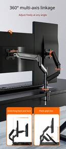Lenovo A720 Pneumatic Full‑Motion Monitor Stand, Articulating Multi‑Direction Rotatable VESA Mount Bracket, One‑Hand Smooth Adjustment, Cable Management, Space‑Saving Ergonomic Riser For Large‑Screen Home Office Display - View 4