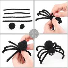 Set Perlengkapan Kerajinan Laba-laba 610pcs - Pembersih Pipa, Pom Pom, Mata Mainan, Cocok untuk Proyek Seni Sekolah DIY, Aksesoris Dekorasi Buatan Tangan Halloween - kerajinan pipa - View 9