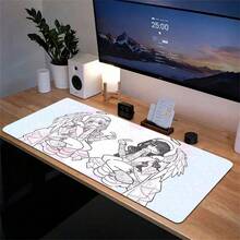 Beauty Anime Girl Large XXL Leather Mouse Pad Leather Waterproof Anti-Slip Dining Table Mat Office Desk Mat Computer Keyboard Leather Mousepad - View 3