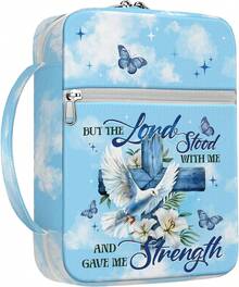 Funda de Biblia floral tropical con asa, estuche de estudio, estuche de transporte para estudio cristiano, bolsas de lona, regalos de Navidad - Accesorios Faith - Ver 1