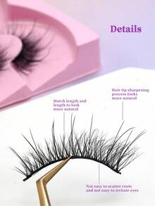 7 Pairs Full Set False Eyelashes, Messy Spiky Look, Flexible Soft Stem, Quick Application, Atmospheric Big Eye Effect - View 2