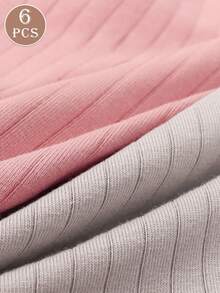 MIOTAN 6pcs Women's High Waist Soft Cotton Underwear - Multicolor - View 4