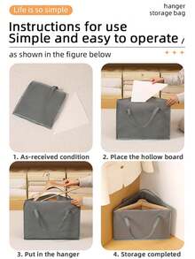 1PC Clothes Hanger Storage Bag Large Capacity Clothes And Underwear Storage Bag Multifunctional Family Portable Sundries Organizing Bag - Multicolor - View 11