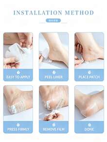 20/10/1pc Heel Cushions, Invisible Transparent Gel Heel Protectors, Self-Adhesive Anti-Chafing Anti-Blister Foot Care Pads, Soft Heel Pads, Suitable For High Heels And Loose Shoes, Practical Daily Foot Care Accessory To Relieve Foot Pain - Multi-color - View 10
