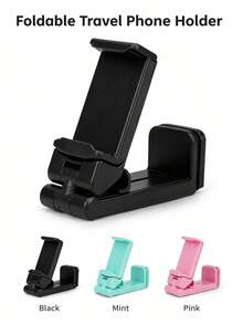 2pcs/1pc Airplane Phone Holder, Adjustable Foldable Clip-On Mount For Tray Tables And Seat Backs, Portable Travel Phone Stand With Non-Slip Pad For Desk Use And Hands-Free Viewing On Long Flights, Travel Essential - Multicolor - View 5