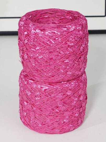 100g/2pcs Refreshing Macaron Textured Middle Bridge Fancy Yarn, Crochet Knitting DIY Handmade Accessories, Autumn/Winter Hat Decoration Bag Soft Outfit Yarn, Healing Light Color Handmade Finished Product Holiday Thoughtful Gift Knitting Yarn