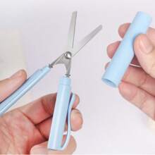 1 Mini Portable Scissors - Foldable, Compact, Sharp, Suitable For Crafts, DIY, And Daily Use - Perfect For School, Office, And Travel, Men's Tool - Multi-color - View 2