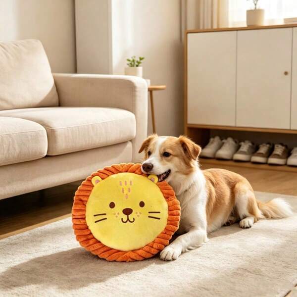 Pet Plush Dog Toy With Squeaker And Paper Sound, Cute Interactive Teething Chew Toy For Training