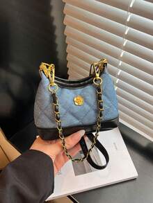 1PC Mini Handbag Crossbody Bag, Casual Minimalist, Chain Design, Non-Adjustable Shoulder Strap, Suitable For Daily Outings, Shopping, Travel, Photography, Compact And Convenient, Can Easily Hold Daily Essentials, Versatile Item, Fashion Favorite, Suitable For Various Styles And Occasions, Also The Best Gift For Teenagers - Multicolor - View 3