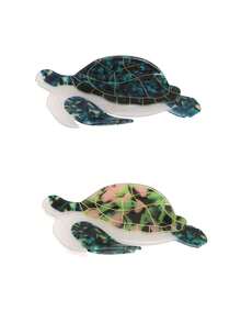 3/1pc Creative Ocean Nautical Style Sea Turtle Hair Claw Clip For Women, Cute Marine Creature Shaped Hair Clip, Versatile Hair Accessory Suitable For Beach, Party And Daily Wear - Multicolor - View 15
