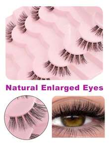 7 Pairs Cartoon Style False Eyelashes, Soft And Fluffy 3D Faux Mink Hair, Messy Wing Segmented Stem - Halloween Party Essential, Reusable, Lightweight Wispy Lashes, Suitable For Daily Charm And Special Occasions - View 4
