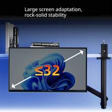Lenovo A710 Pneumatic Desktop Monitor Stand, Multi-Directional Rotating Screen Lift Bracket, Stable Support For Large Screen Monitors - View 6
