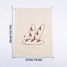 1/3pcs Linen Bread Bags, Suitable For Homemade Bread, Unbleached, Reusable, Natural Large Capacity, Perfect For Storing Handmade Bread - Multicolor - View 12