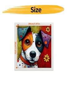 DIY Colorful Abstract Jack Russell Terrier Dog (Frameless 8x12 / 16x20 Inches) Paint By Numbers Kit (Acrylic) Arts & Crafts For Adult Beginners, Relaxing Home Wall Decor, And Perfect Creative Holiday Gifts - Sets - View 9
