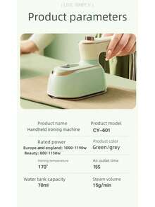 OBOVAY Household Small Handheld Steamer, 180° Rotating Handle, Dry And Wet Dual Use, Flat Iron And Steamer 2-In-1, Upgraded Large Ironing Panel, Large Capacity Water Tank, Intelligent Temperature Control, Non-Wet Steam Iron, Suitable For Home, Office, And Travel - Multicolor - View 10