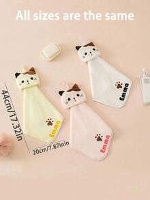 Personalized Embroidered Face Towel, Multi-Color Embroidered Name, Suitable For Pajama Party, Bathroom, SPA, Bridesmaid Gift, Wedding Gift, Love Gift, Party Favor, Hotel Customization, Soft Absorbent Face Towel For Friends - Multicolor - View 7