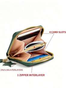 Customizable PU Leather Wallet, Includes Zipper Wallet, Large Capacity Wallet, Credit Card Holder And ID Card Holder, Unisex, Ideal Gift - Multicolor - View 8