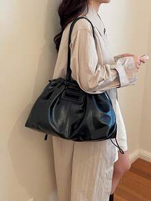Women's Handbag Tote Bag Commuter High-End Pleated Crossbody Bag Winter New Fashion Luxury Lightweight - Multicolor - View 2