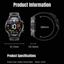 LIGE Fashion New Smart Watch 1400mAh Ultra Large Capacity, LED Flashlight, Compass, Call Answering, Water Resistant, Weather Forecast, Sports Tracking, Multi-Function Unisex Smart Sports Watch - View 7