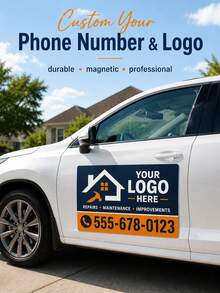 Custom Car Magnetic Signs, Personalized Logos For Your Car, Van, Truck, Waterproof Design, Promote Your Business Vehicle, Professional Printing And Die-Cutting - Multicolor - View 2
