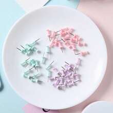 200pcs Colorful Drawing Pins, Minimalist Multi-Functional Push Pins, Suitable For School, Office, Photo Fixing (Random Color) - A - View 6