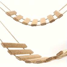 1pc Hanging Cat Ladder, Suitable For Playing, Climbing And Scratching, Made Of Natural Cedar Wood With Durable Rope - Multicolor - View 3
