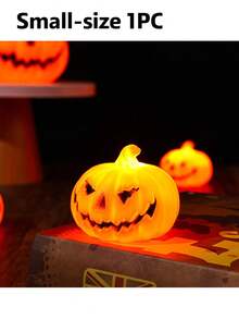 Novelty Smiling Pumpkin Lamp, Holiday Atmosphere Decorative Night Light, Suitable For Festivals, Parties, Rooms, Living Rooms, Birthday Decor Lighting Ornament, Smiling Pumpkin Atmosphere Night Light - Jack-o'-lantern - View 11