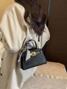 Women's Mini Fashion Versatile Colorblock Casual Handbag - Black - View 7