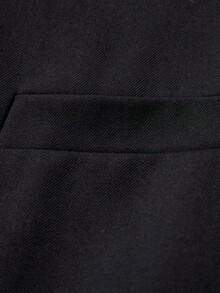 1pc Men's Casual Vest With Suit Collar, Slim Fit Solid Color Design, 4-Button, Business Banquet Outfit, All-Season Commute - Black - View 6
