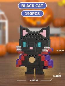 Halloween Series Building Block Set, Gift Assembly Toy, Arent-Child Interactive Party Game, Halloween Series Model Building Block Set, Holiday Decor/Desktop, Early Learning Educational Stem Toy, Birthday Gift, Halloween Thanksgiving Party Favor/Gift - Multicolor - View 19