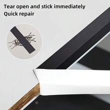 1 Roll 1000cm/393.7in Thick Metal Edge Self-Adhesive Decorative Tape, Brushed PVC Self-Adhesive Furniture Edge Banding Sticker, Suitable For Furniture Decoration, Cabinet Repair And Door Edge Repair - A - View 8