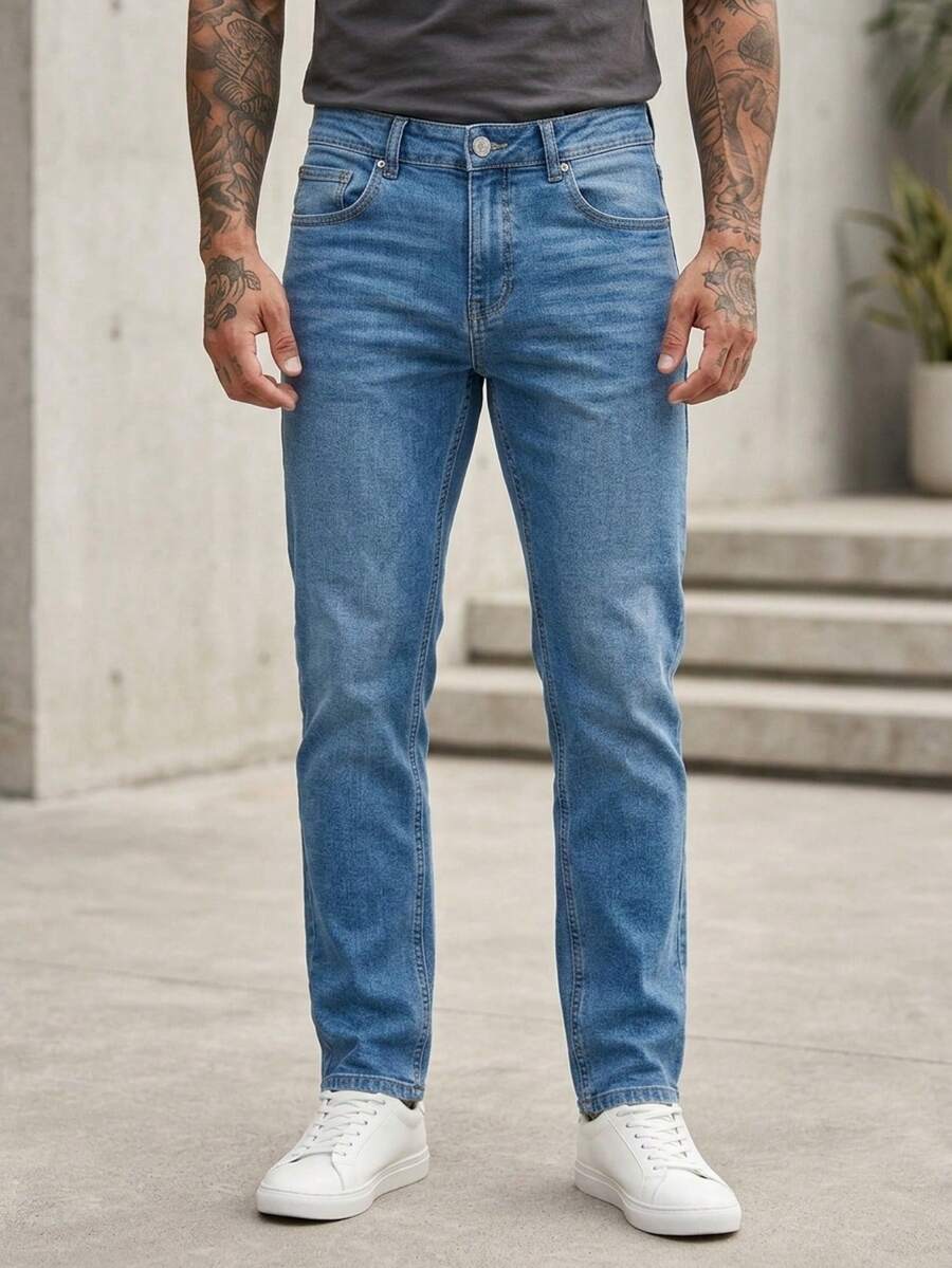 Men Jeans - Medium Wash - View 1