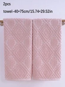QIBHI 2/4 Packs Cotton Towel Set, Contains 2 Oversize Bath Towels 35x63 Inch, 2 Hand Towels, Ideal Everyday Use, Ultra Soft Compact & Lightweight - Pink - Dusty Pink - View 4