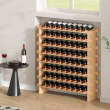 72 Bottle Stackable Modular Wine Rack Bamboo Wood Display Shelf 8-Tier - 8-tier - View 9