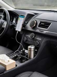 1pc Magnetic Adhesive Phone Holder, Freely Stick Magnetic Phone Mount, Universal Magnetic Car Phone Holder, 360° Rotation, Car Navigation Accessory, Hands-Free Car Accessory, Suitable For Car Navigation, Daily Commute, Road Trip, Winter Travel, Car Phone Holder, Car Accessory, Travel Essential - Multi-color - View 4