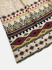 Tween Girls' Bohemian Style Positioned Print Long Sleeve Long Dress, Autumn Outing First Choice, Autumn/Winter Outfit, All Seasons Available - Multicolor - View 6