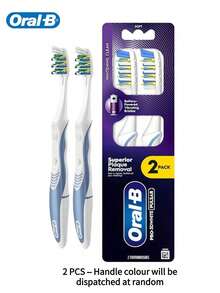 Oral B Pulsar 3D White Toothbrush 2pcs/Pack Vibrating Bristles Slim Handle Built-In Power - Multicolor - View 13