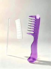 Transparent Scalp Hair Oil Applicator Comb, Visible Liquid Reservoir + Roller Metal Teeth Liquid Dispensing Comb, Suitable For Hair And Beard Care, Unisex Hands-Free Essential Oil Massage Comb - 1 Set - View 12
