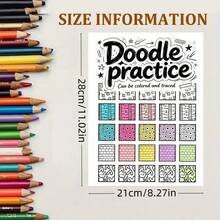 1 Buku Mewarnai Seni Zen Doodle Mini, 24 Halaman Satu Sisi, Pola Dasar Zen Doodle yang Ringkas dan Indah, 3-in-1: Menjiplak, Mewarnai, dan Mendesain Pola Kreatif. Tata Letak Blok Mini, Pola Individual Kecil untuk Pengalaman Santai, Buku Mewarnai untuk Meredakan Kecemasan dan Melatih Fokus, Kreasi Seni Santai dengan Gambar Tangan, Pilihan Hadiah Ulang Tahun, Pertemuan Keluarga, Pesta Liburan. - Buku Mewarnai Doodle Artistik - View 2