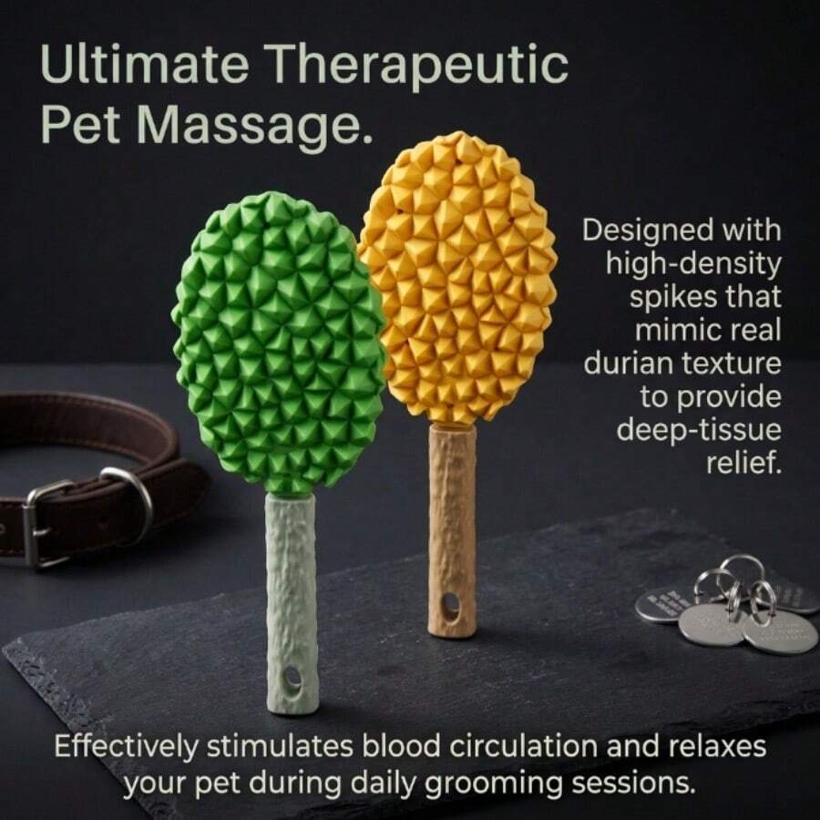 2pcs/Set Pet Durian‑Shaped Massage Comb, Hair Remover Brush, Multi ...