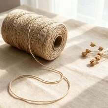 2mm 100M 天然黃麻繩 繩帶蝴蝶結 手工 DIY 婚禮禮品包裝園藝用 黃麻繩線 縫紉派對手工裝飾配件 - 黃麻色 - 查看 19