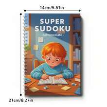 Super Sudoku Spiral Logic Puzzle Notebooks, Beginner To Challenge 4-Level Progressive Number Grid Games, Focus & Concentration Training, Logical Thinking, Problem Solving, Brain Training, Screen-Free Home Classroom Travel Activity - Super Sudoku - View 10