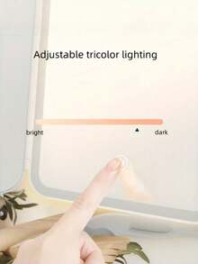 1pc LED Vanity Mirror, Leather Finish, USB Rechargeable Battery, Smart Touch Control, Suitable For Home Decor And Makeup Use - A - View 11