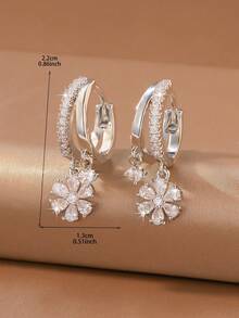 2pcs/Set Gentle Style Earrings, Elegant Earrings For Women, Suitable For Commuting, Dating, Party, Travel - Flower - View 8