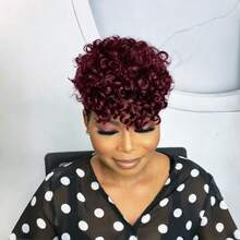 Real Human Hair Hair Topper, Fairy Style Short Hair With Bangs For Women, Clip-In Hair Piece, Unisex Clip-In Hair Topper Wig, Daily Wear Hair Piece - Multicolor - View 9