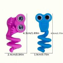 6PCS Pencil Head Face - Random Style - Big Eye Pencil Case, Unique And Interesting Shape, Durable Plastic Material, Suitable As Party Gift, Also Can Be Put In Halloween And Christmas Stockings, Adding Unique Fun To Various Occasions - A - View 3